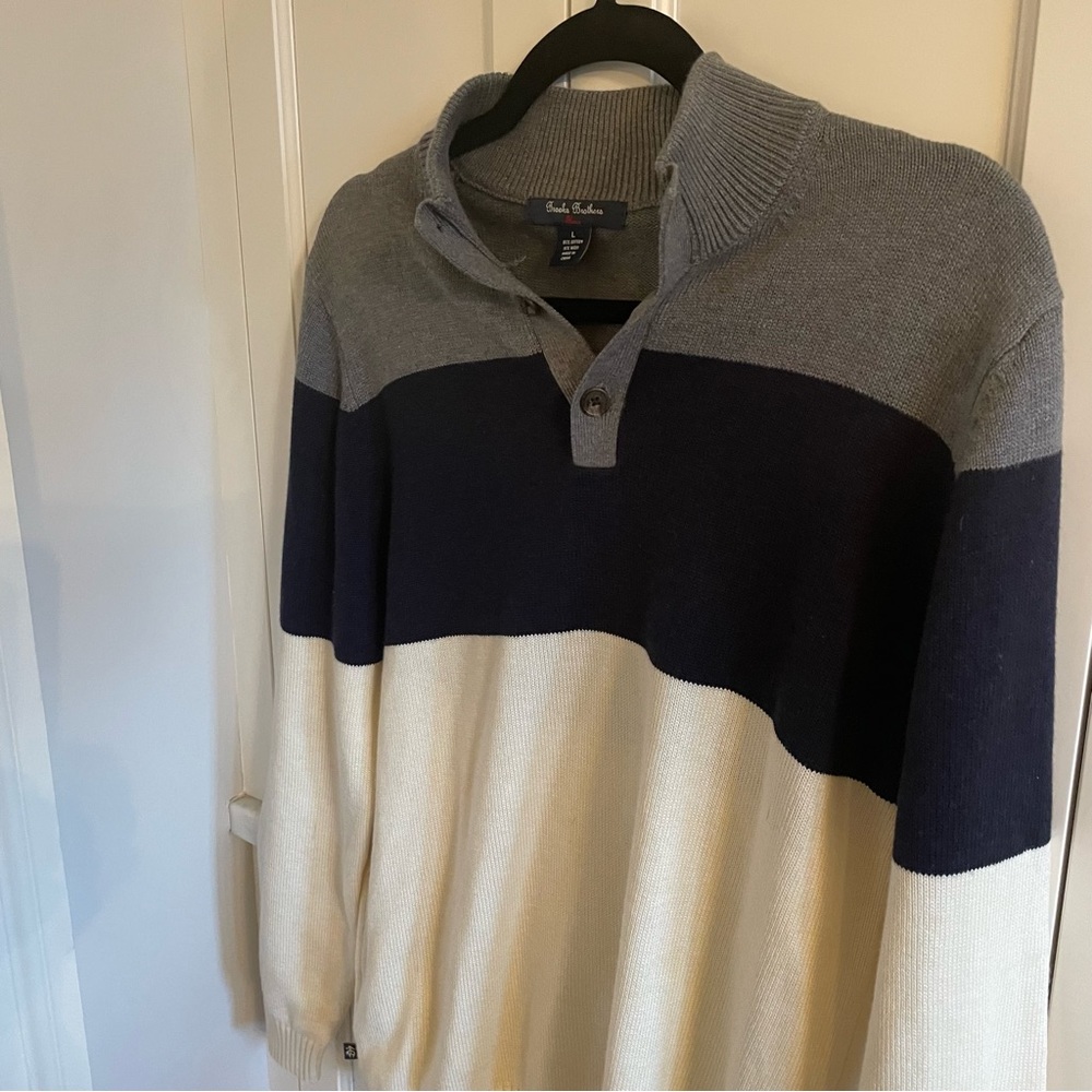 Boys Brook Brothers Colorblock Sweater - Picture 2 of 4
